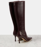 Jimmy Choo Agathe 85 leather knee-high boots