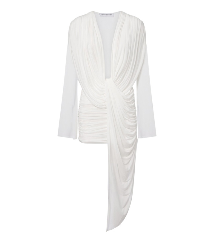 Photo: Christopher Esber Ripple draped asymmetric minidress
