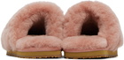 Mou Pink Shearling Slippers