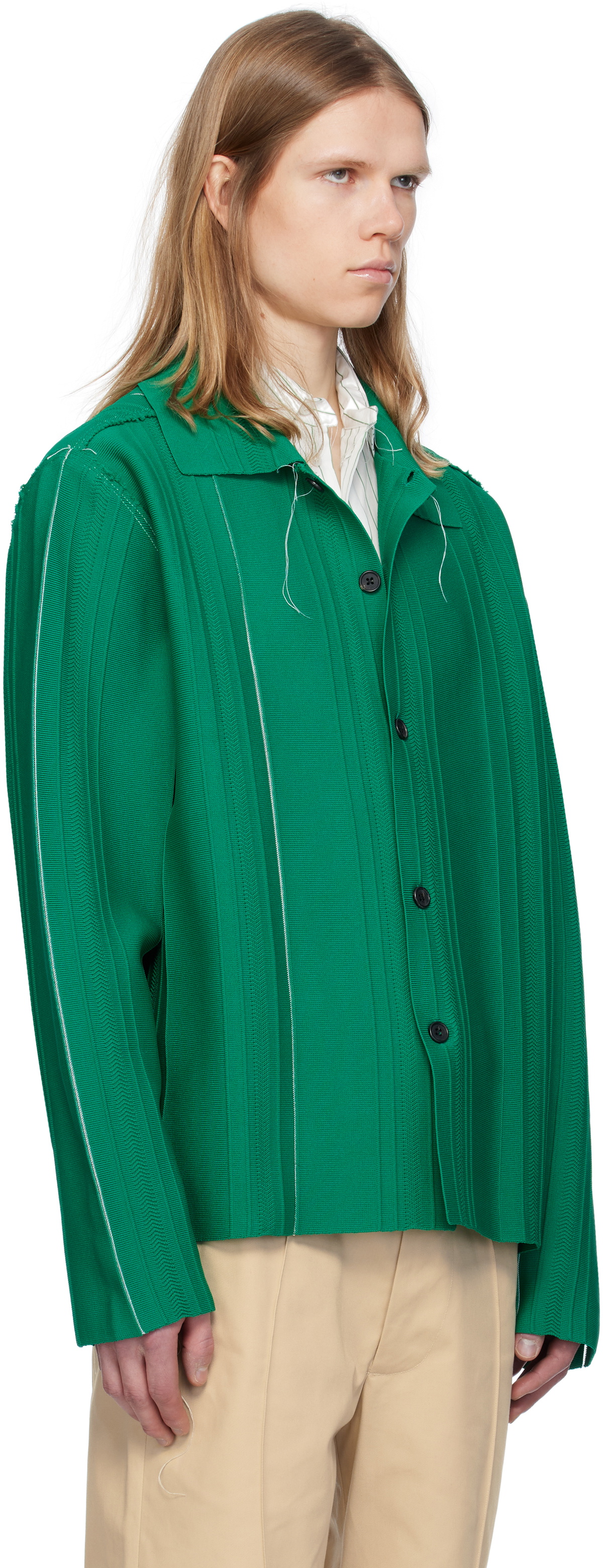 Camiel Fortgens Green Viscose Cardigan