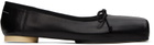 MM6 Maison Margiela Black Square Toe Ballerina Flats