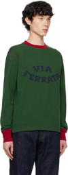 Drake's Green 'Via Ferrata' Cotton Long-Sleeve Hiking T-shirt