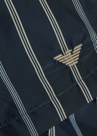 Emporio Armani Logo-embroidered Crinkled Nylon Swim Shorts Navy