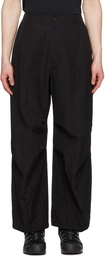 AMOMENTO Black Relaxed-Fit Trousers