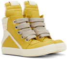 Rick Owens Yellow Jumbolaced Geobasket Sneakers