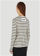 Jil Sander+ - Striped Long Sleeved T-Shirt in White
