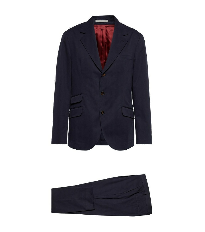 Photo: Brunello Cucinelli Cotton and cashmere gabardine suit