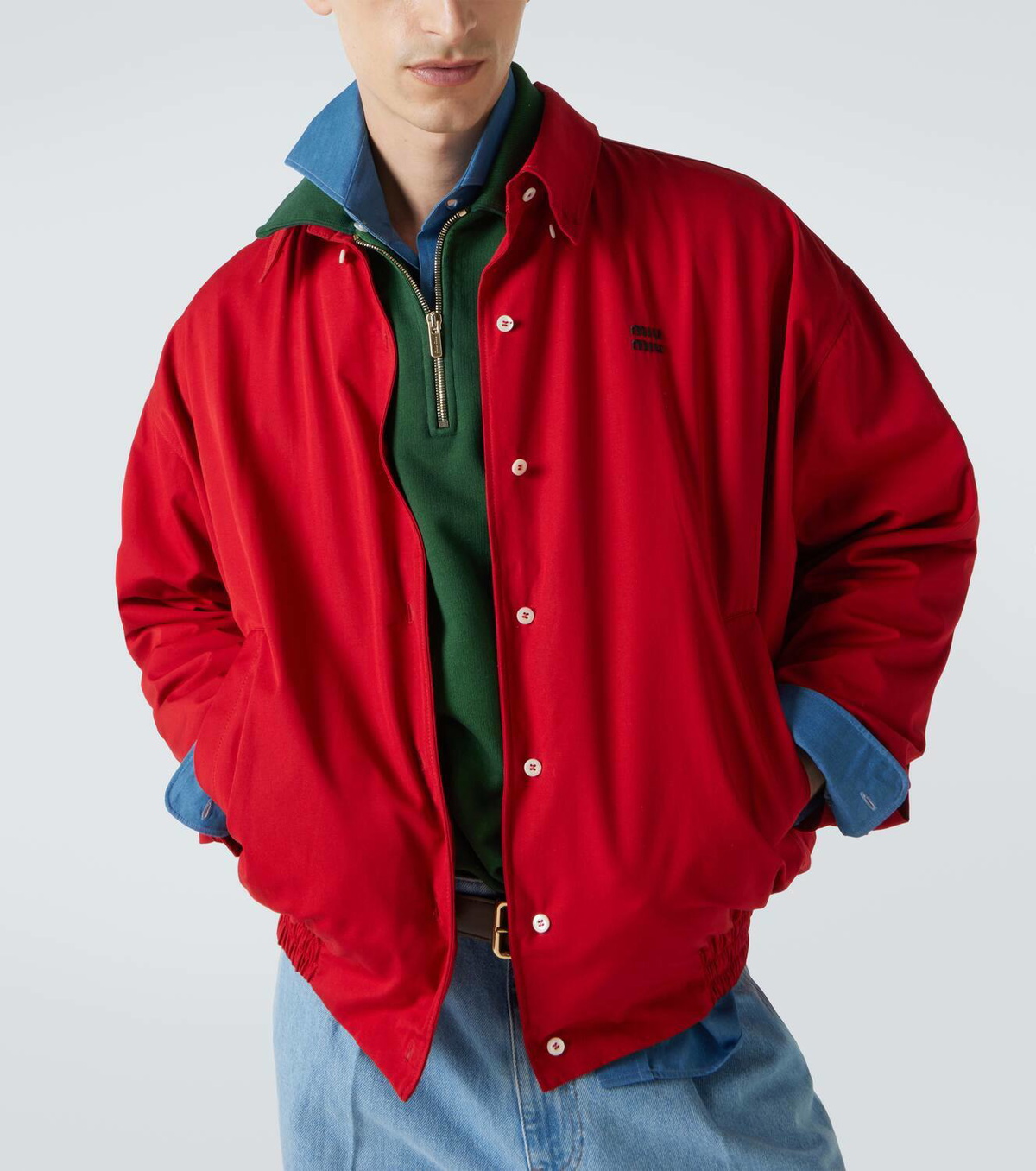 Miu Miu Cotton poplin blouson Miu Miu