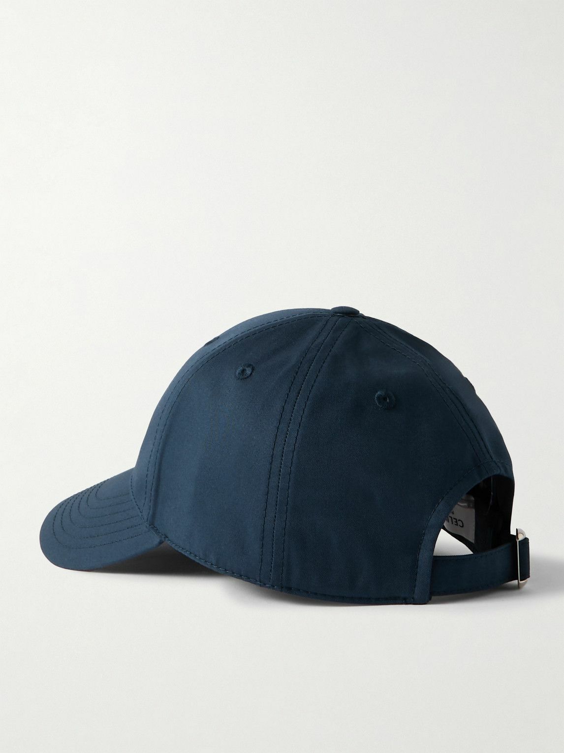 CELINE - Triomphe Logo-Embroidered Cotton-Gabardine Baseball Cap - Blue