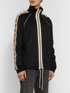 GUCCI - Logo-Jacquard Webbing-Trimmed Tech-Jersey Track Jacket - Black