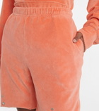 Les Tien - Snap Front velour shorts