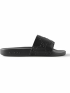 GUCCI - Pursuit Logo-Embossed Rubber Slides - Black