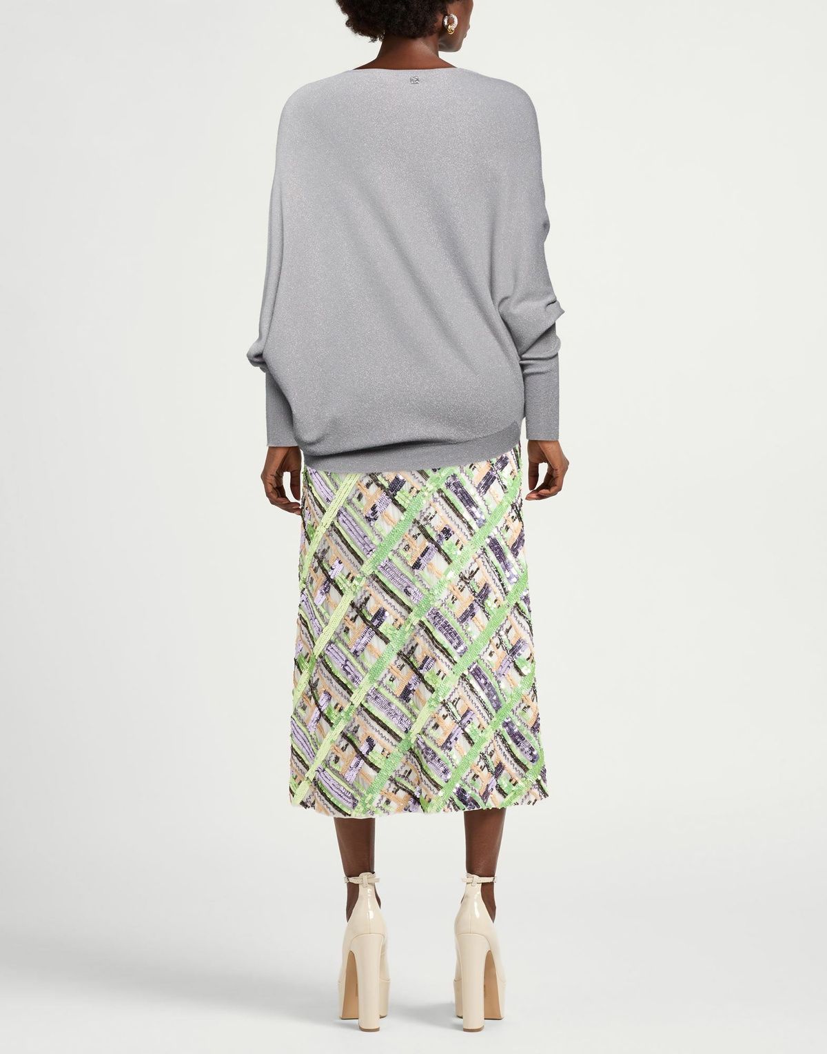 Manila Grace Womens Sweater in Grey