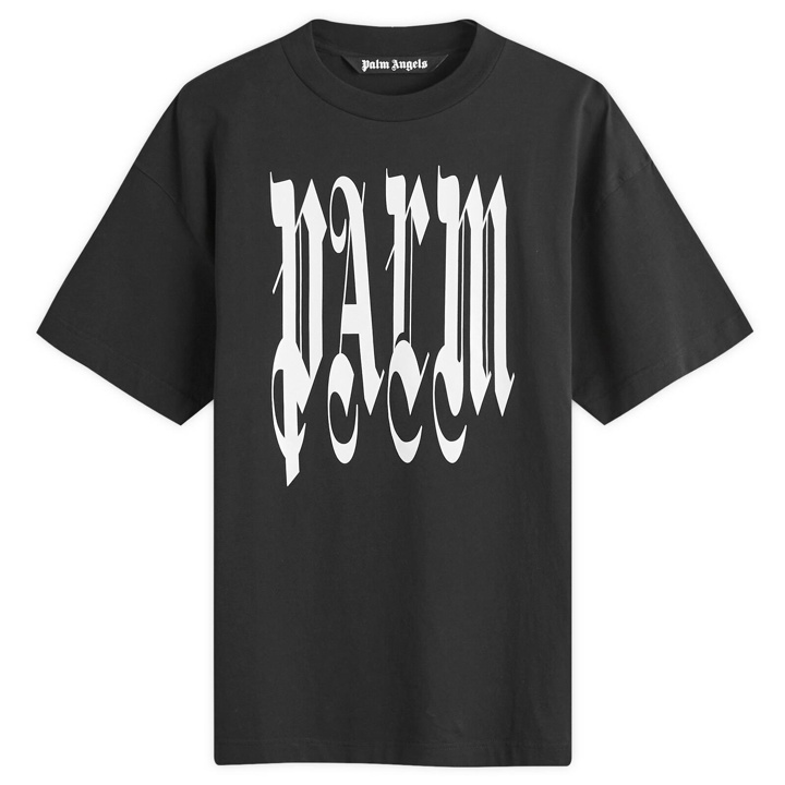 Photo: Palm Angels Men's Gothic Palm T-Shirt in Black