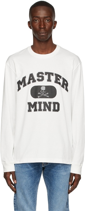 Photo: mastermind JAPAN White College Long Sleeve T-Shirt