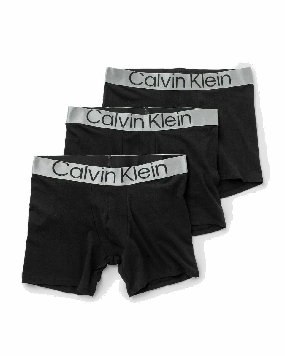 Photo: Calvin Klein Underwear Sustain Steel Cotton Boxer Brief 3 Pack Black - Mens - Boxers & Briefs