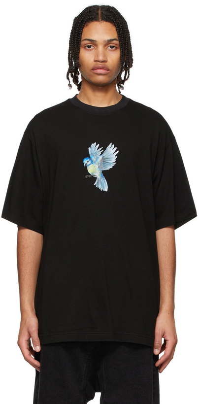 Photo: JERIH Black Flying Bluebird T-Shirt