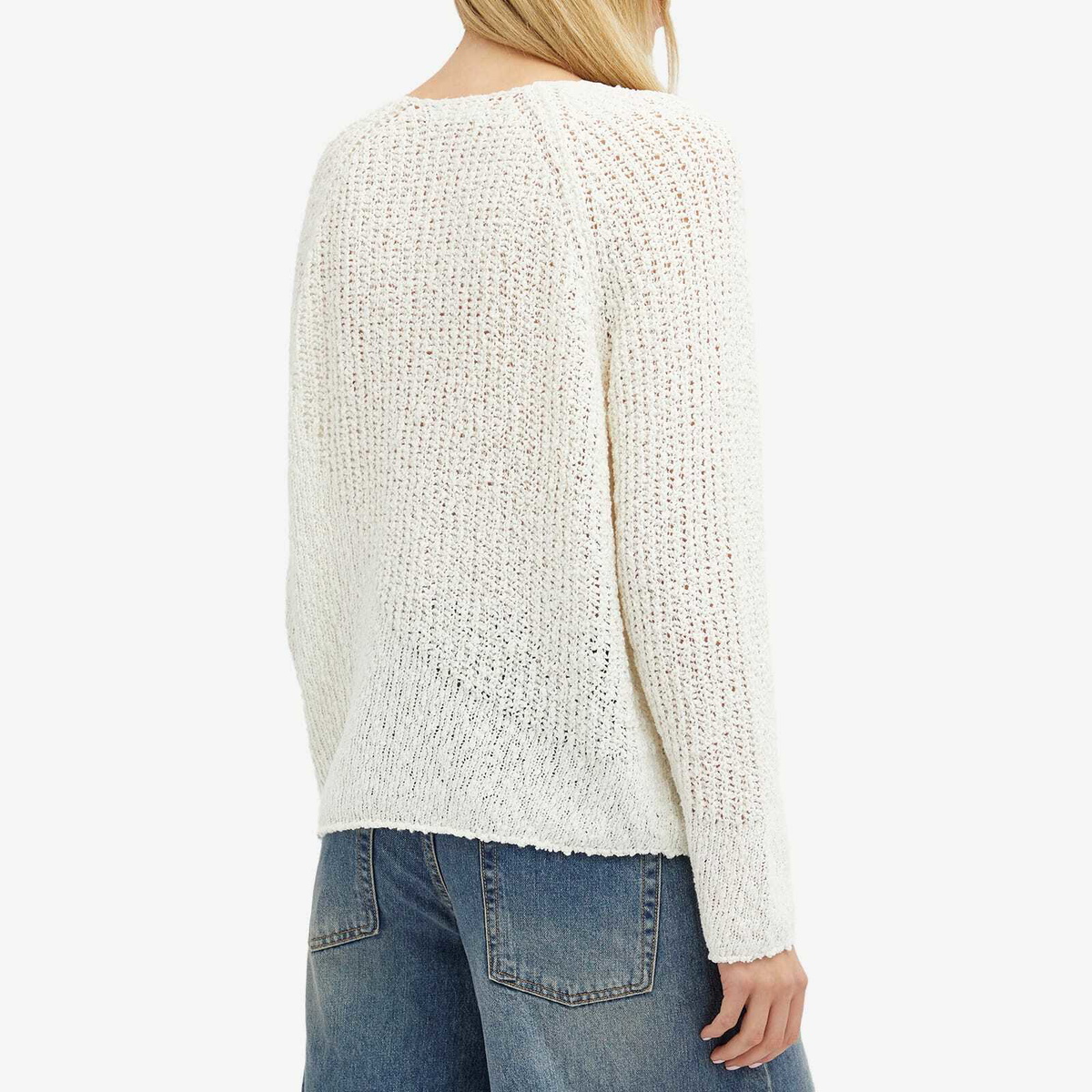 Low Classic Women's Wave Knit Jumper in Ivory Low Classic