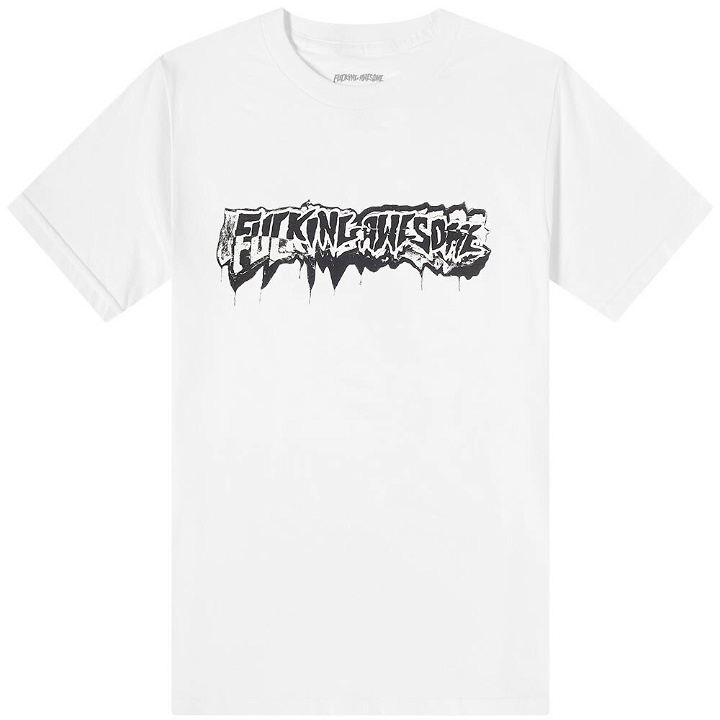 Photo: Fucking Awesome Men's Dill Cut Up Logo T-Shirt in White