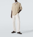 Prada Striped cotton piqué polo shirt