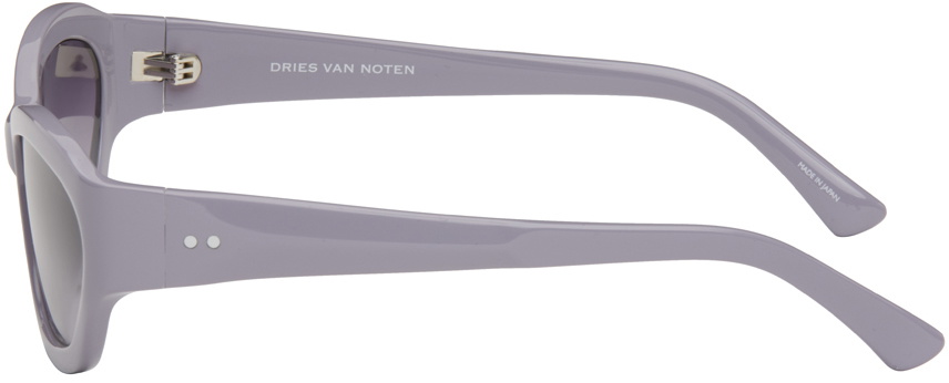 Dries Van Noten Purple Linda Farrow Edition Goggle Sunglasses