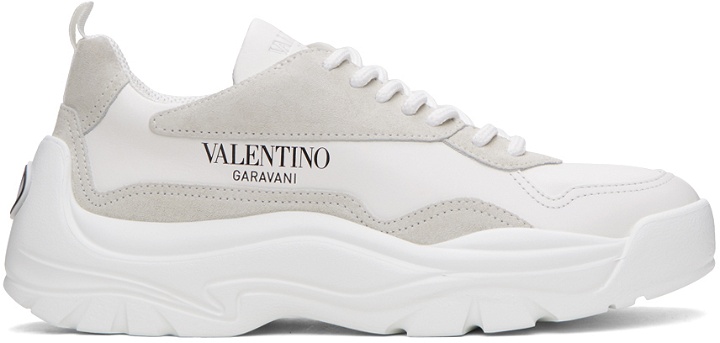 Photo: Valentino Garavani White Gumboy Calfskin Sneakers