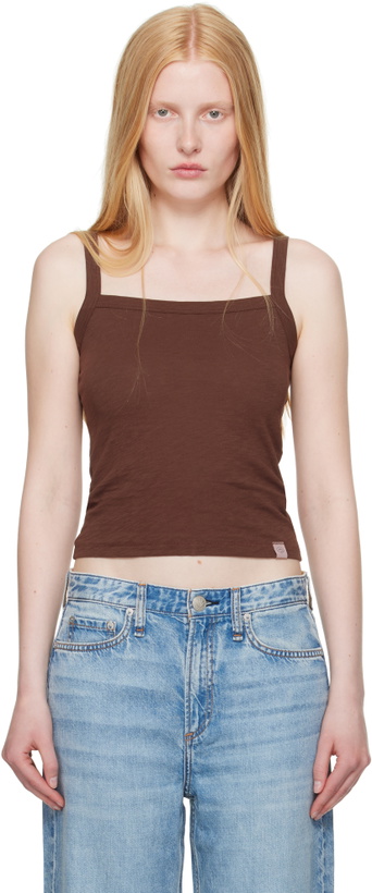 Photo: rag & bone Brown 'The Slub Square Neck' Tank Top