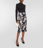 Diane von Furstenberg Kara floral cady pencil skirt