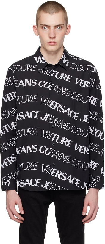 Photo: Versace Jeans Couture Black Logowave Shirt