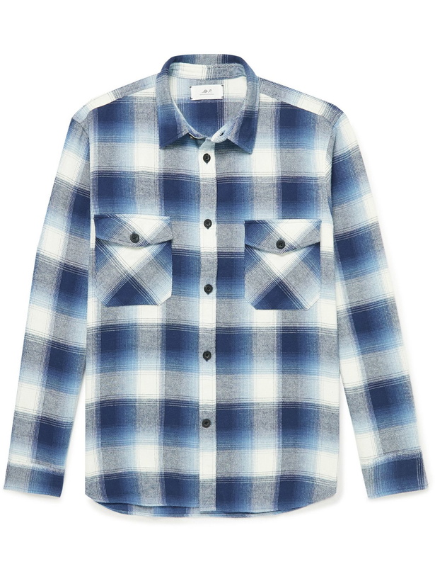 Photo: Mr P. - Checked Cotton-Flannel Shirt - Blue