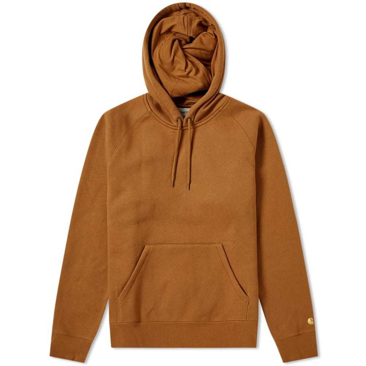 Photo: Carhartt Hooded Chase Sweat Hamilton Brown & Gold