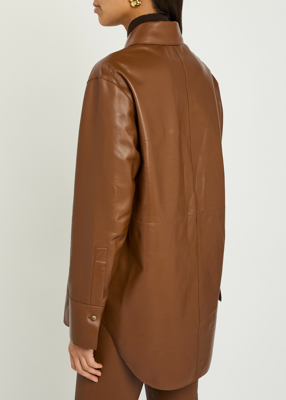 Joseph Penna Leather Jacket Rust