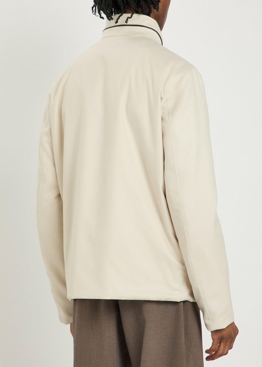 Herno Reversible Cashmere and Silk-blend Jacket Ecru