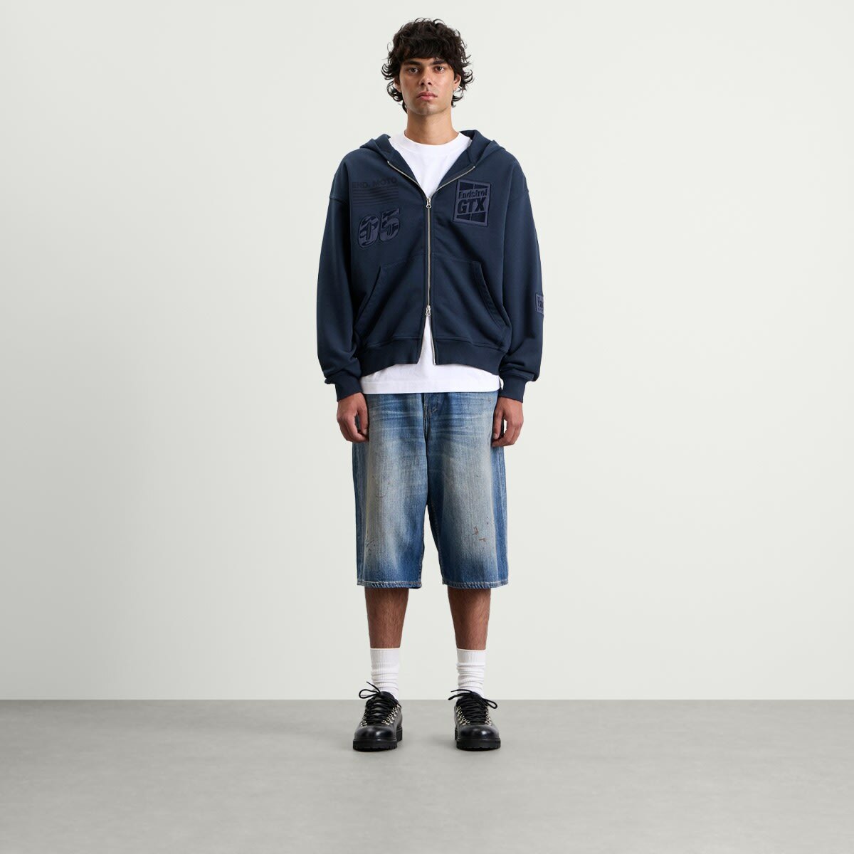 END. Pit Crew Hoodie in Navy