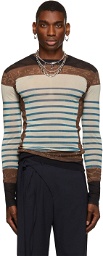 Jean Paul Gaultier SSENSE Exclusive Multicolor Les Marins Small Large Long Sleeve T-Shirt