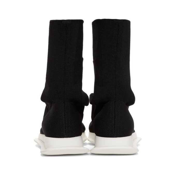 Rick Owens Drkshdw Black Low Runner Stretch Sock Sneakers Rick