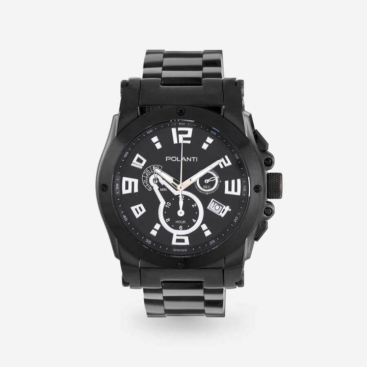 Photo: Polanti Zone Chronograph Black Dial Mens Watch PLZ-2800BK