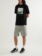 Carhartt WIP - Chase Straight-Leg Logo-Embroidered Cotton-Blend Jersey Shorts - Gray