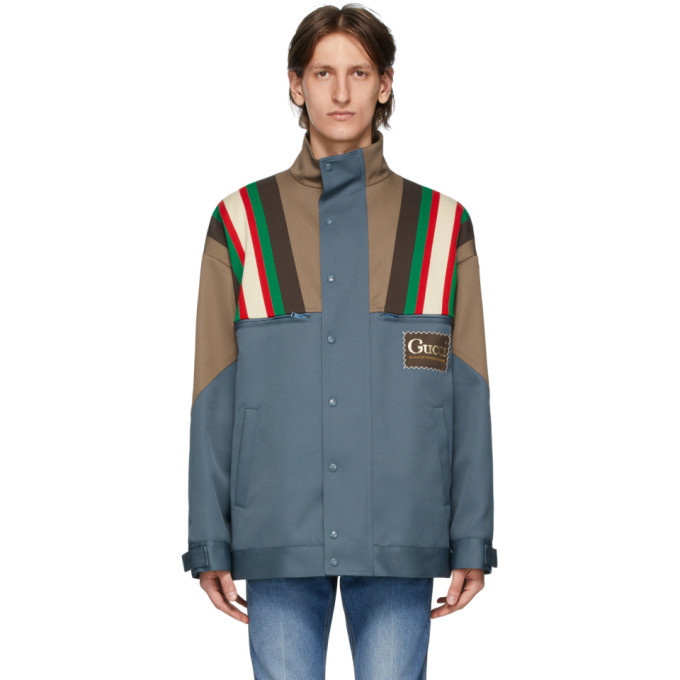 Photo: Gucci Blue and Brown Drill 70s Jacket