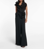 Maticevski Dark Rose ruffled top