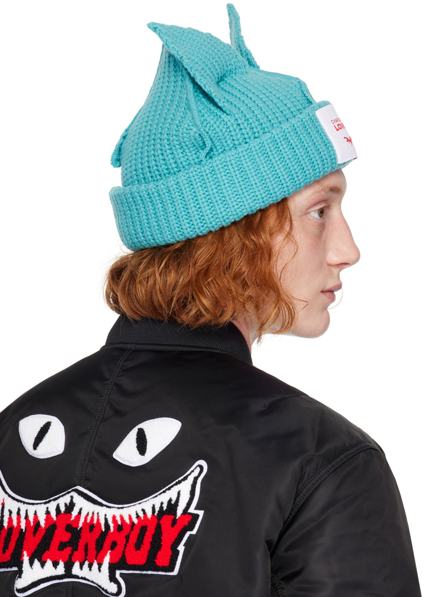 Charles Jeffrey LOVERBOY Blue Chunky Ears Beanie Charles