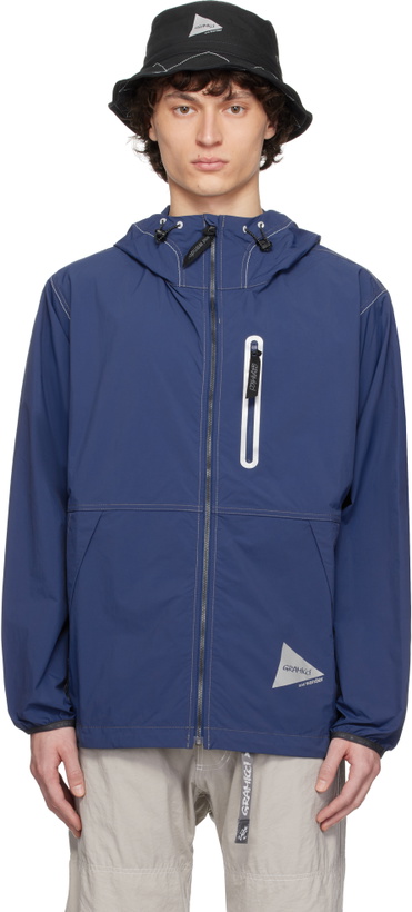 Photo: and wander Blue Gramicci Edition Brushed Nylon Jacket