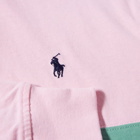 Polo Ralph Lauren Men's Striped Panel Rugby Shirt in Carmel Pink Multi