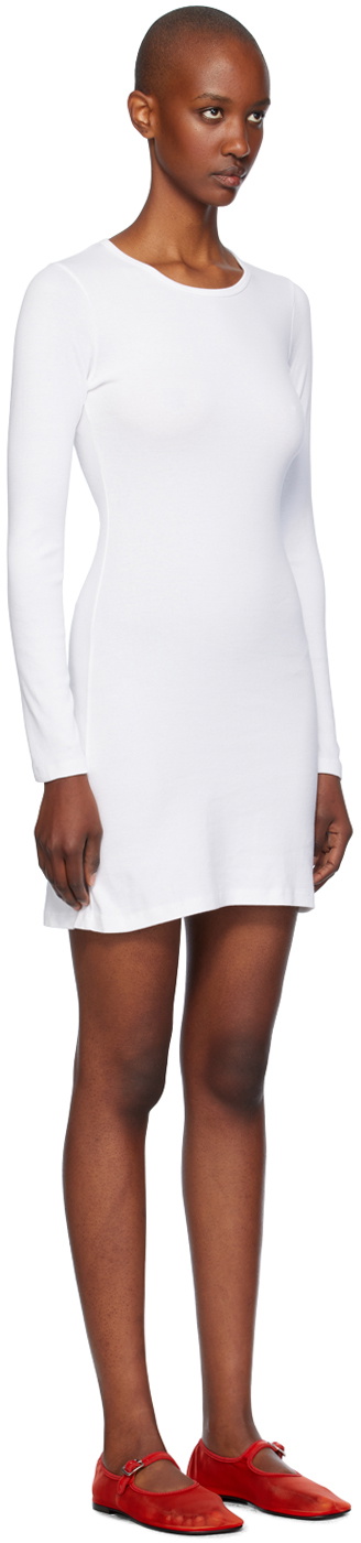 Gil Rodriguez White Long Sleeve Bellevue Minidress