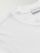 Moncler - Logo-Appliquéd Printed Cotton-Jersey T-Shirt - White