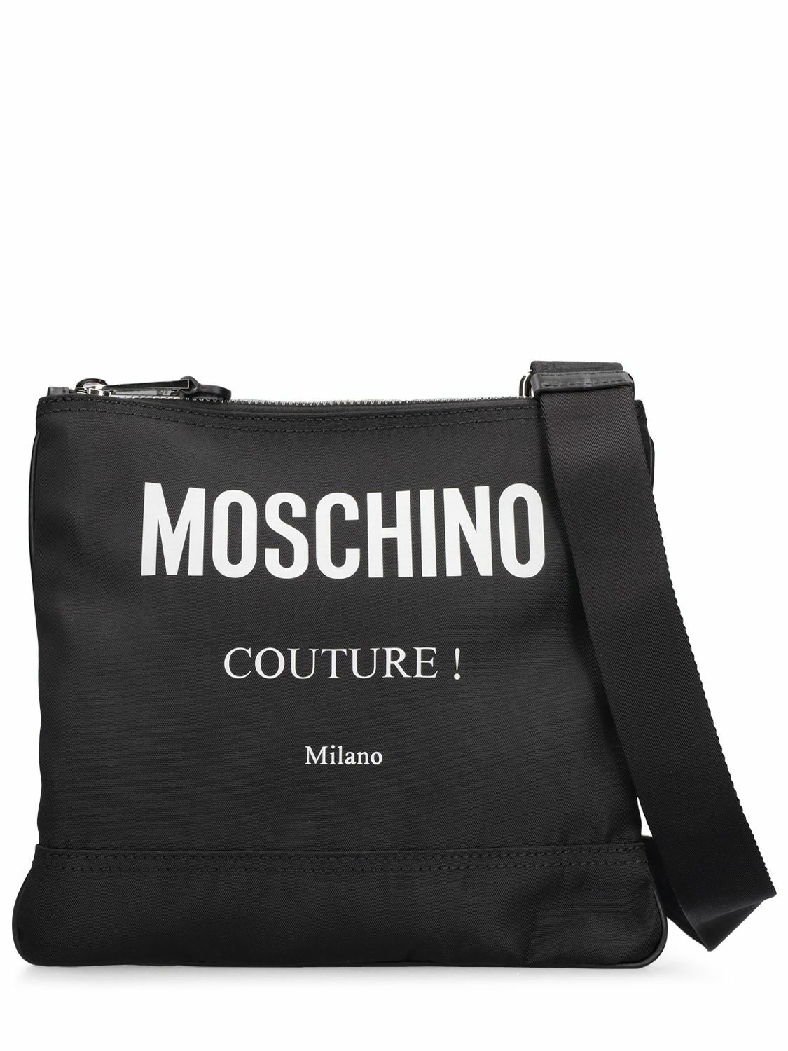 Photo: MOSCHINO - Logo Print Nylon Cordura Crossbody Bag