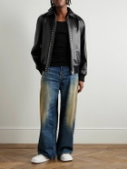 LOEWE - Studded Leather Bomber Jacket - Black