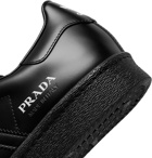 adidas Consortium - Prada Superstar 450 Leather Sneakers - Black