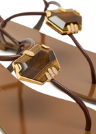 Giuseppe Zanotti Ganass 10 Jewel-embellished Leather Sandals Brown