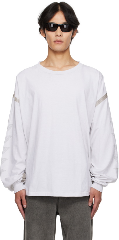 Photo: ALEXANDER DIGENOVA Off-White Taped Seam Long Sleeve T-shirt